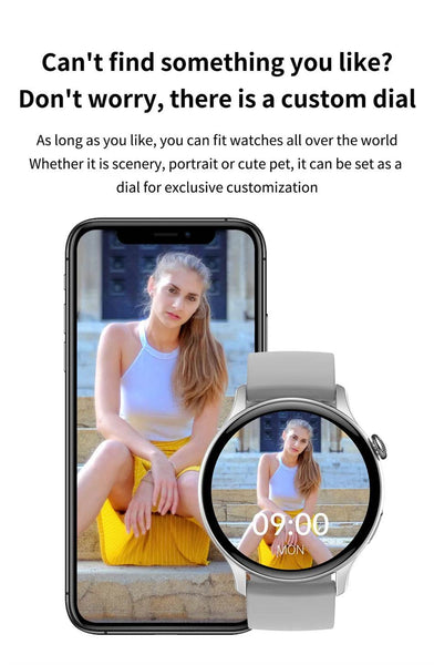 2024 True AMOLED Smart Watch Ladies Screen Always Show Time 466*466 HD Health Tracker Voice Calling Smartwatch Women For Xiaomi - NexoEden