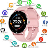 LIGE 2024 Smart watch Ladies Full touch Screen Sports Fitness watch IP67 waterproof Bluetooth For Android iOS Smart watch Female - NexoEden