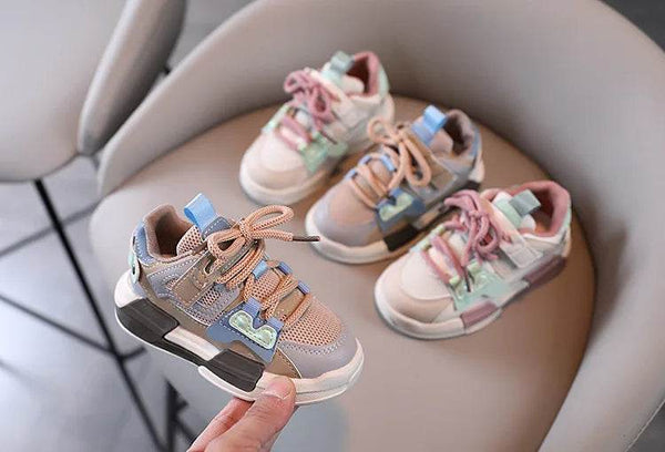 Spring Children Girl Pink Shoes Autumn Mesh Breathable Kids Sneakers for 5-18 Yrs Boy Lightweight Running Shoe Walking Soft - NexoEden