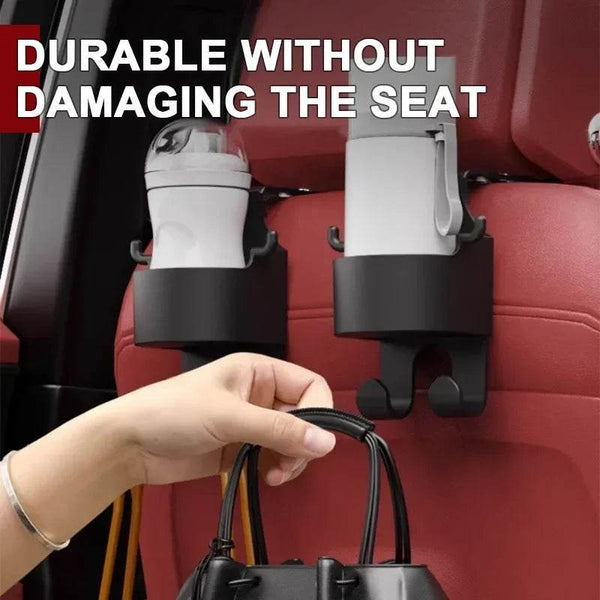SEAMETAL Car Seat Back Drink Holder Hanging Cup Holder with Hook Universal Auto Rear Row Hanger Stable Bottle Holder Phone Stand - NexoEden