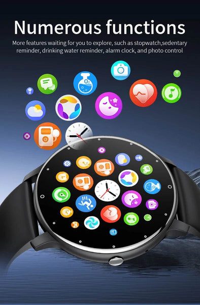 LIGE 2024 Smart watch Ladies Full touch Screen Sports Fitness watch IP67 waterproof Bluetooth For Android iOS Smart watch Female - NexoEden