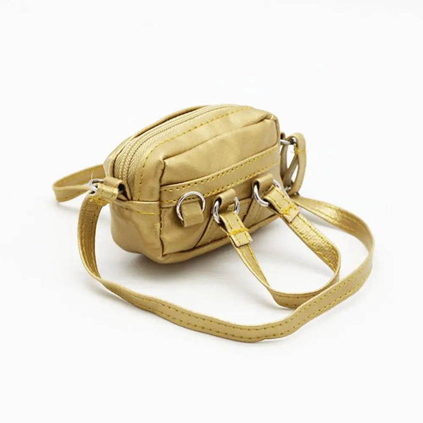For 1/6 1/8 1/12 BJD Dolls Backpack Blyth OB11 Bags Dolls Accessories Vest Bag PU Leather Belt Bag Purse Dollhouse Kids Toys - NexoEden