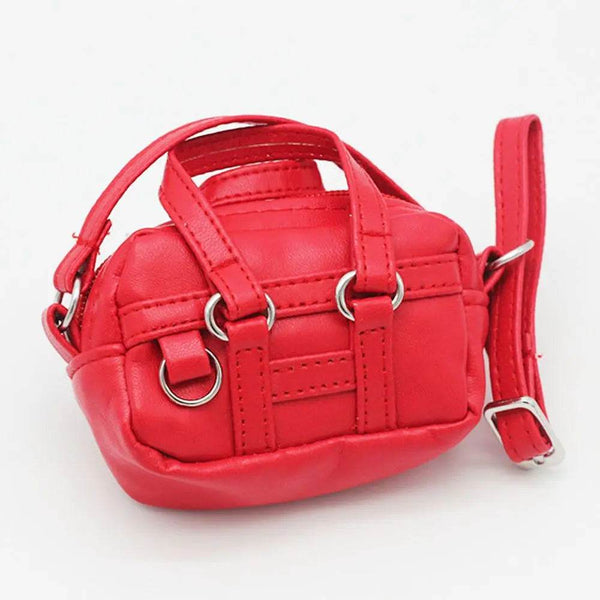 For 1/6 1/8 1/12 BJD Dolls Backpack Blyth OB11 Bags Dolls Accessories Vest Bag PU Leather Belt Bag Purse Dollhouse Kids Toys - NexoEden