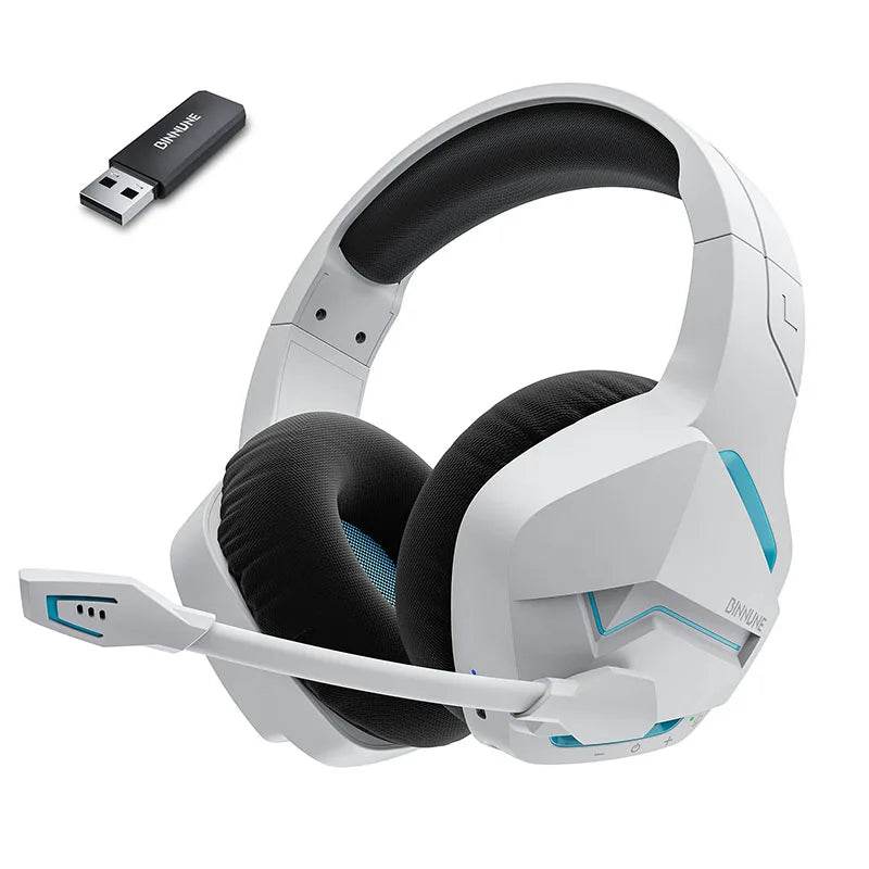 BINNUNE BW01 Wireless Gaming Headset for PC PS4 PS5 Playstation 4 5, 2.4G Wireless Bluetooth USB Gamer Headphones with Mic - NexoEden