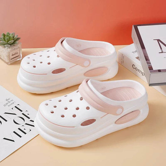 2024 summer new wear eva thick soles non-slip soft soles beach bag head sandals for girls and students indoor garden shoes - NexoEden