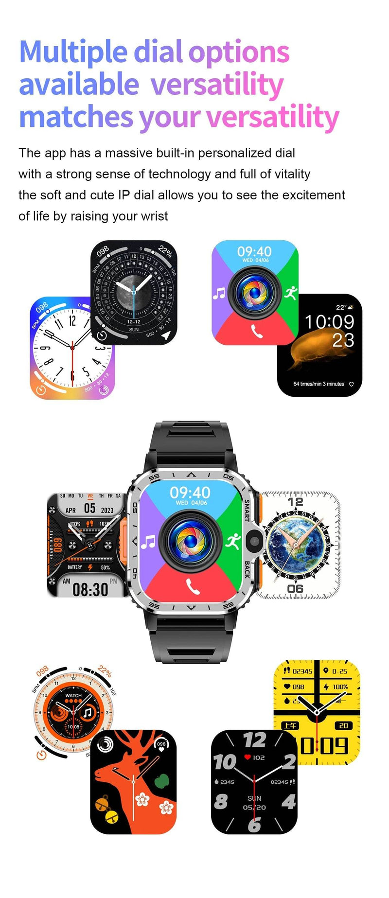 Valdus PGD Android Smart Watch Men GPS 16G/64G ROM Storage HD Dual Camera NFC 2G 4G SIM Card WIFI Wireless Fast Internet Access - NexoEden
