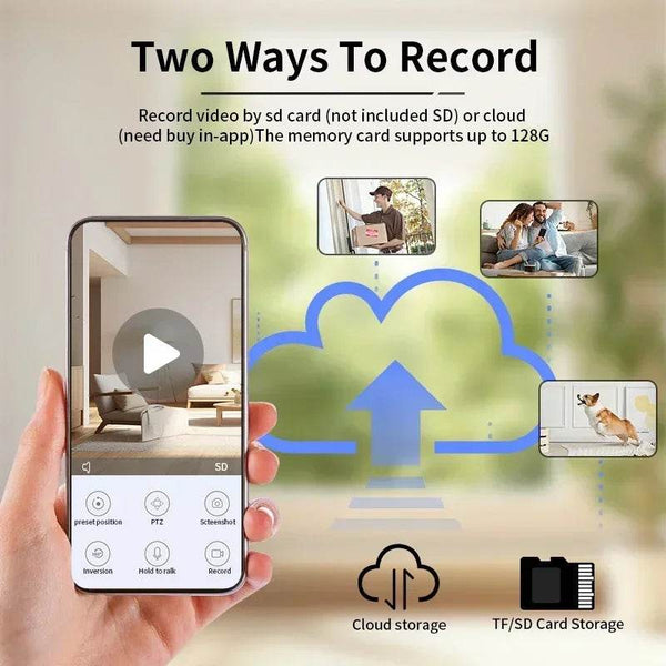 8MP PTZ Wifi IP Camera Color Night Auto Tracking AI Human Detect Baby Monitor HD Wireless Robot Surveillance Cmaeras Smart Home - NexoEden