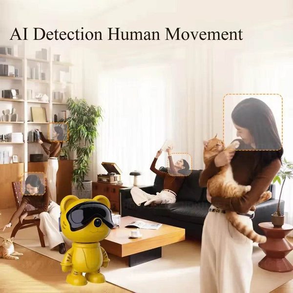 5MP Robot HD WIFI Mini IP Cameras Home Security Robot Camera PTZ Monitor Audio Video Security Surveillance 1080P Baby Monitor - NexoEden