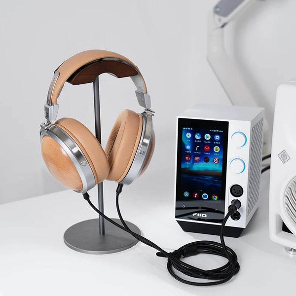 FiiO FT1 Closed-Back Over-Ear Headphone 60mm Dynamic Driver Hi-Res Audio Wired HiFi American Black Wood Ear Cups for Studio - NexoEden