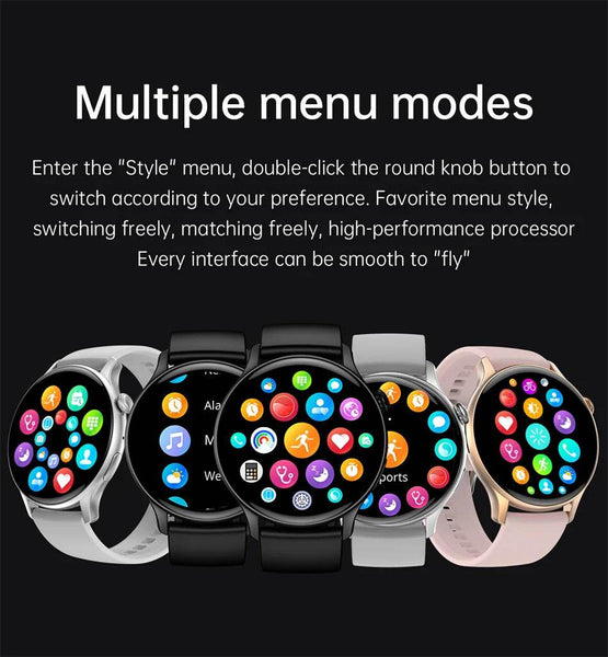 2024 True AMOLED Smart Watch Ladies Screen Always Show Time 466*466 HD Health Tracker Voice Calling Smartwatch Women For Xiaomi - NexoEden