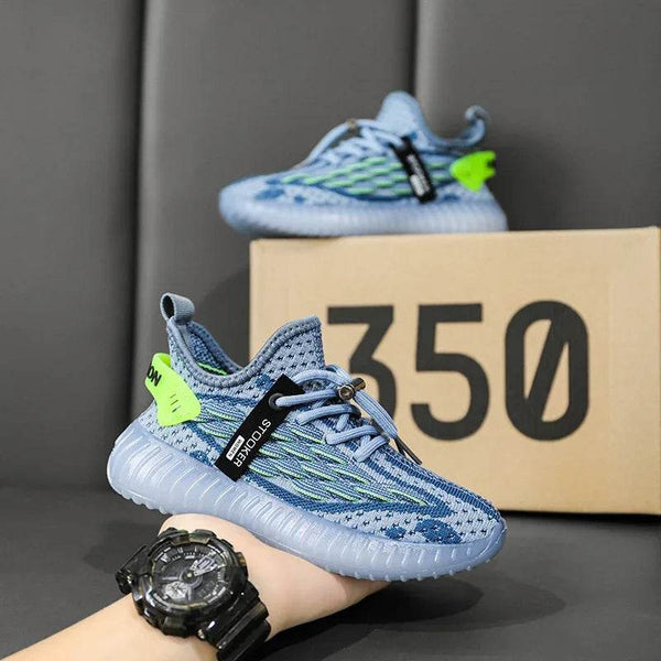 New Young Children Sneakers Boys Girls Coconut Casual Shoes Kids Breathable Flying Knit Trainers Lightweight Sole Running Shoes - NexoEden