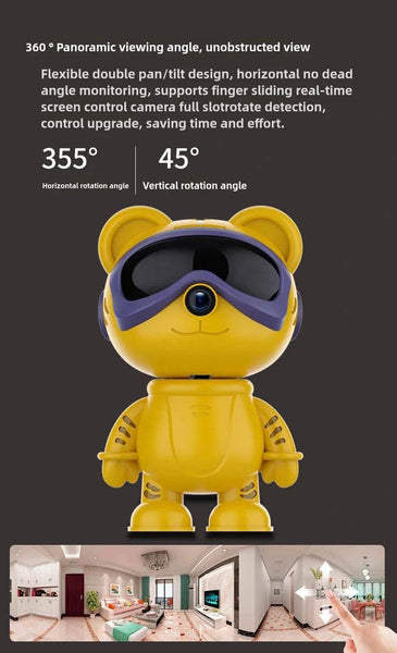 5MP Robot HD WIFI Mini IP Cameras Home Security Robot Camera PTZ Monitor Audio Video Security Surveillance 1080P Baby Monitor - NexoEden