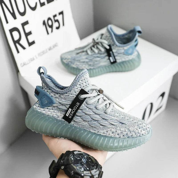 New Young Children Sneakers Boys Girls Coconut Casual Shoes Kids Breathable Flying Knit Trainers Lightweight Sole Running Shoes - NexoEden