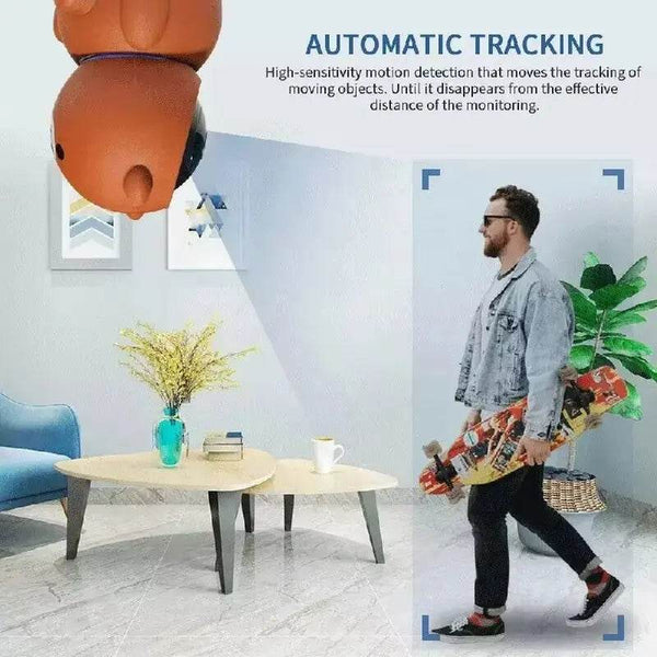 Smart Home Baby Security Monitor WiFi IP Camera Cartoon Bear Halloween Gift CCTV 1080P HD Surveillance Auto Tracking Camera - NexoEden