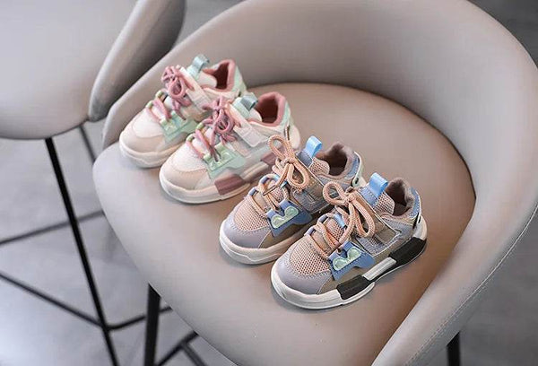 Spring Children Girl Pink Shoes Autumn Mesh Breathable Kids Sneakers for 5-18 Yrs Boy Lightweight Running Shoe Walking Soft - NexoEden
