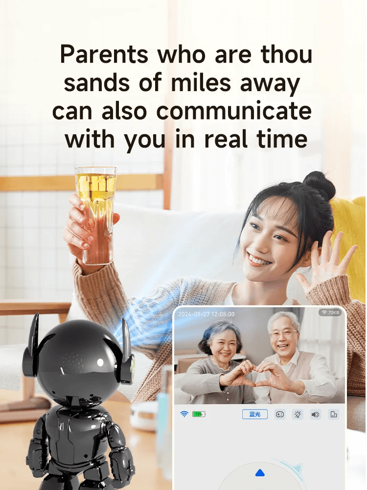 5MP Camera IP Camera Wireless Home Security Robot Camera Two-way Audio Surveillance Invisible Lens Wifi Night Vision Pet Robot - NexoEden