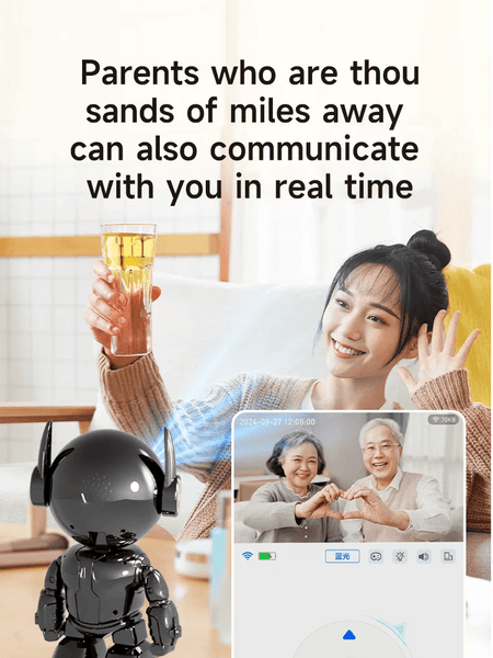 5MP Camera IP Camera Wireless Home Security Robot Camera Two-way Audio Surveillance Invisible Lens Wifi Night Vision Pet Robot - NexoEden