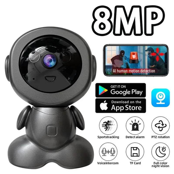 8MP PTZ Wifi IP Camera Color Night Auto Tracking AI Human Detect Baby Monitor HD Wireless Robot Surveillance Cmaeras Smart Home - NexoEden