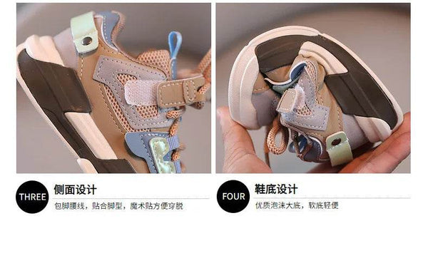 Spring Children Girl Pink Shoes Autumn Mesh Breathable Kids Sneakers for 5-18 Yrs Boy Lightweight Running Shoe Walking Soft - NexoEden