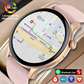 2024 True AMOLED Smart Watch Ladies Screen Always Show Time 466*466 HD Health Tracker Voice Calling Smartwatch Women For Xiaomi - NexoEden