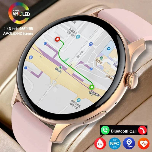 2024 True AMOLED Smart Watch Ladies Screen Always Show Time 466*466 HD Health Tracker Voice Calling Smartwatch Women For Xiaomi - NexoEden