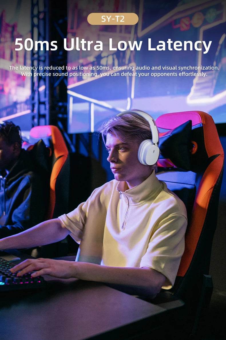 Original Bluetooth Headphone Headset SY-T2 High Quality Noise Reduction Wireless Microphone Wired Earphone Gamers Headphones - NexoEden