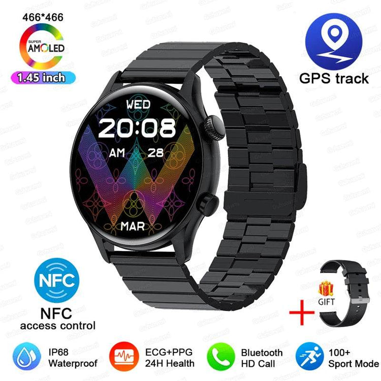 For XIAOMI HD Bluetooth Call Watch 2024 ECG Smart Watch Women AMOLED 360*360 HD Display Clock Sports IP68 Waterproof Smartwatch - NexoEden
