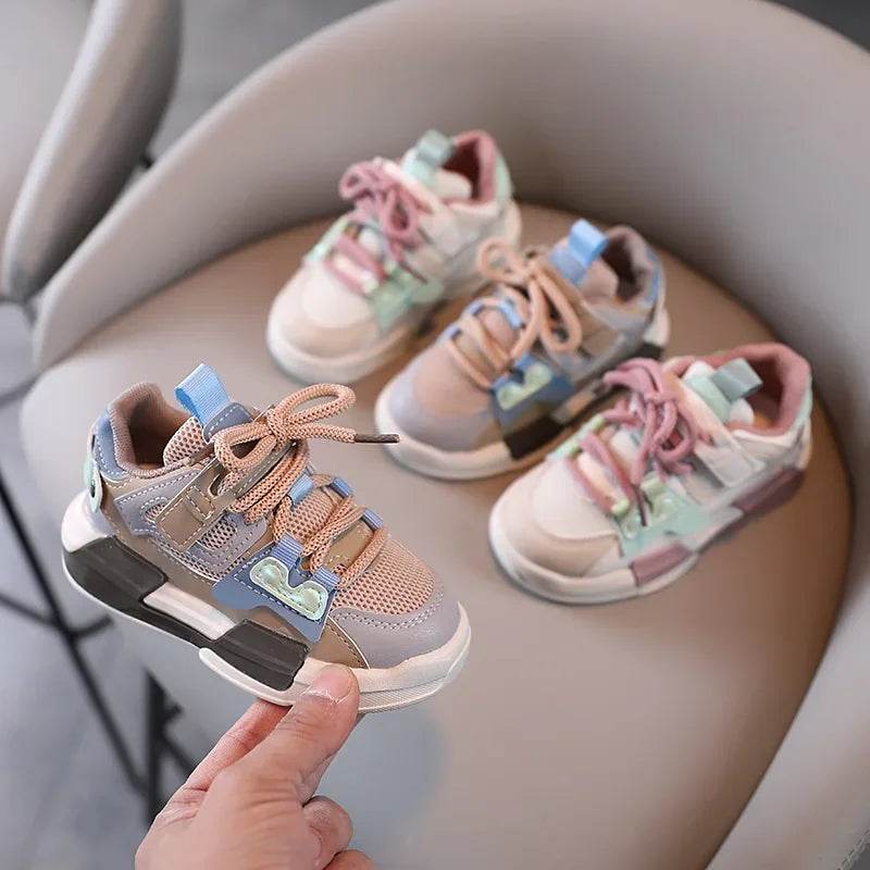 Spring Children Girl Pink Shoes Autumn Mesh Breathable Kids Sneakers for 5-18 Yrs Boy Lightweight Running Shoe Walking Soft - NexoEden
