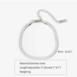 Hip Hop Stainless Steel Bracelet Gold Color Snake Chain Titanium Steel Bracelet For Women Men Fashion Jewelry Accessories - NexoEden