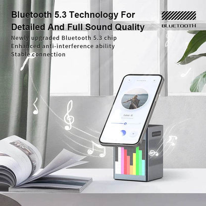 6-in-1 Magnetic Wireless Charging Station with Bluetooth Speaker, Alarm Clock, for IPhone, AirPods, IWatch-Multifunction Charger - NexoEden