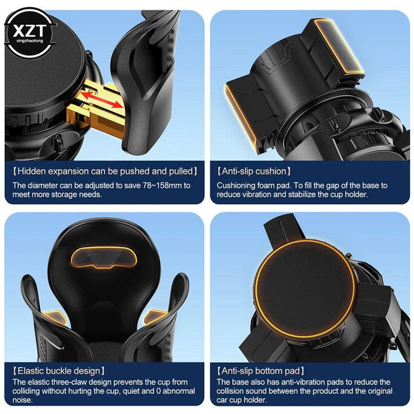 1Pcs Cup Holder For Car Adjustable Car Cup Expander Adapter Adjustable Cup Holder Extender With Adjustable Base - NexoEden