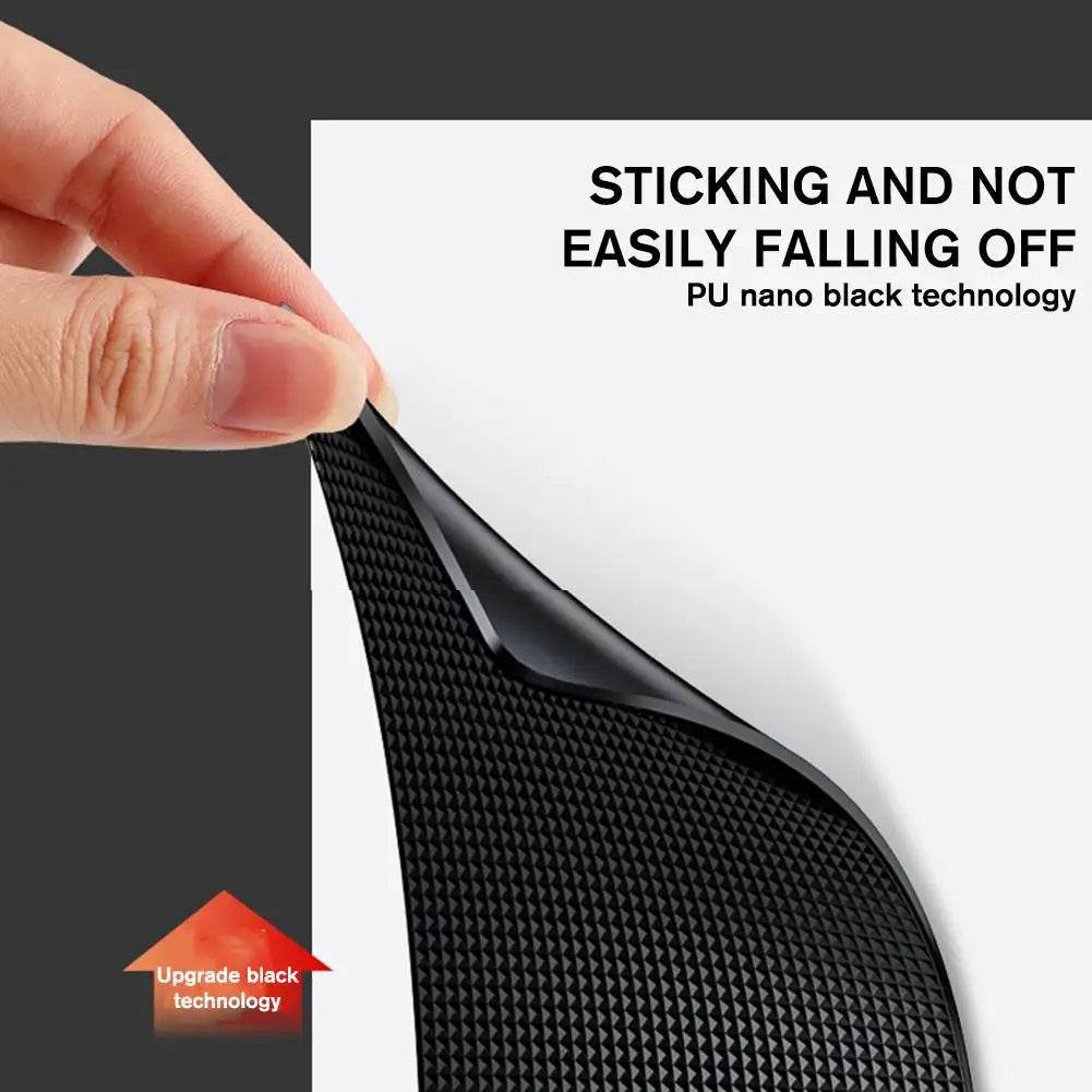 New Car Dashboard Sticky Black Anti-Slip PVC Mat Auto Phone Holder Non-Slip Sticky Gel Pad 3 Size are black - NexoEden