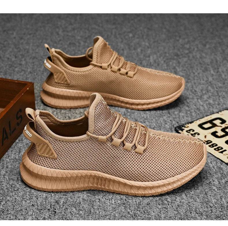 Men's Non-Slip Casual Sneakers Breathable Outdoor Jogging Training Hiking Sports Running Outdoor Women Weave Knit Lace Up Shoes - NexoEden
