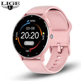 LIGE 2024 Smart watch Ladies Full touch Screen Sports Fitness watch IP67 waterproof Bluetooth For Android iOS Smart watch Female - NexoEden