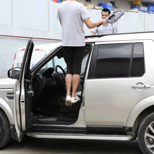 CAER Foldable Car Roof Rack Step Car Door Step Universal Latch Hook Auxiliary Walking Foot Pedal Aluminium Alloy Safety Hammer - NexoEden