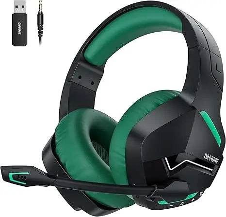 BINNUNE BW01 Wireless Gaming Headset with Mic for PC PS4 PS5 2.4G Bluetooth USB Gamer Headphones with Mic for Laptop Computer - NexoEden