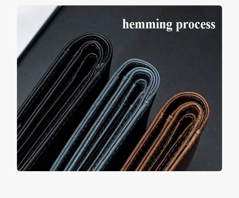 SCHLATUM Genuine Leather Men Business Wallet RFID Men Card Id Holder Coin Purse Travel Wallet Anti-theft Swipe - NexoEden