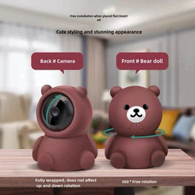 Smart Home Baby Security Monitor WiFi IP Camera Cartoon Bear Halloween Gift CCTV 1080P HD Surveillance Auto Tracking Camera - NexoEden