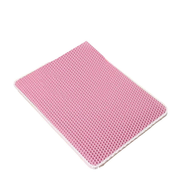 Safe And Non-toxic Best Double Layer Cat Litter Mat For Cats Durable And Long-lasting Plastic Pink - NexoEden