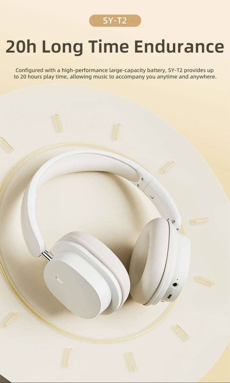 Original Bluetooth Headphone Headset SY-T2 High Quality Noise Reduction Wireless Microphone Wired Earphone Gamers Headphones - NexoEden