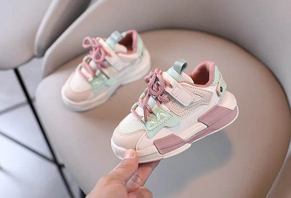 Spring Children Girl Pink Shoes Autumn Mesh Breathable Kids Sneakers for 5-18 Yrs Boy Lightweight Running Shoe Walking Soft - NexoEden