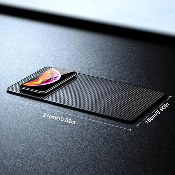 New Car Dashboard Sticky Black Anti-Slip PVC Mat Auto Phone Holder Non-Slip Sticky Gel Pad 3 Size are black - NexoEden