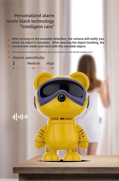 5MP Robot HD WIFI Mini IP Cameras Home Security Robot Camera PTZ Monitor Audio Video Security Surveillance 1080P Baby Monitor - NexoEden