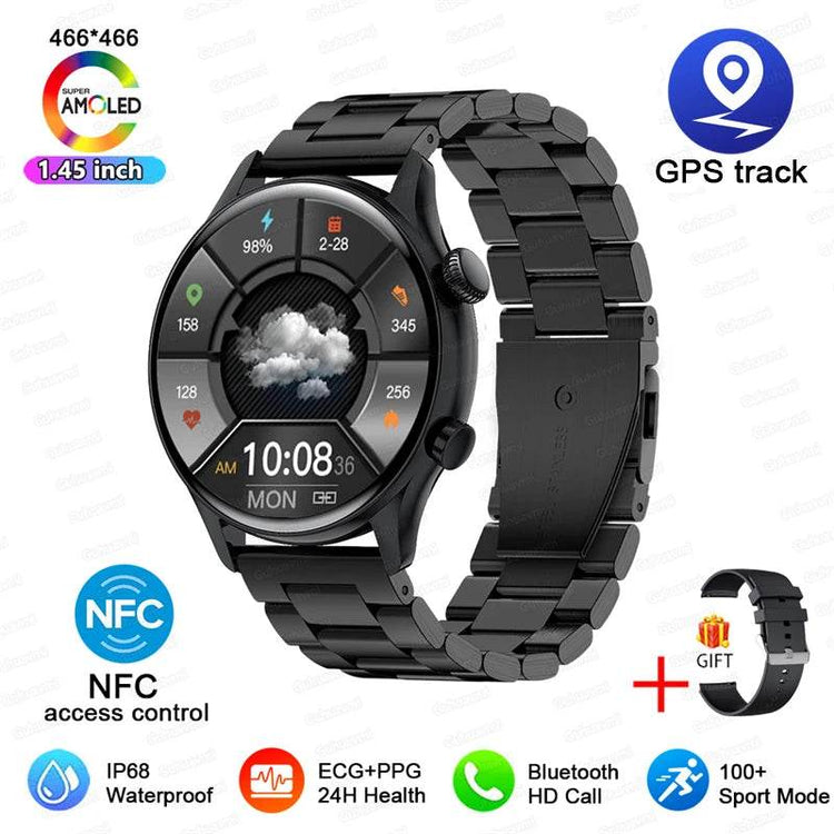 For XIAOMI HD Bluetooth Call Watch 2024 ECG Smart Watch Women AMOLED 360*360 HD Display Clock Sports IP68 Waterproof Smartwatch - NexoEden