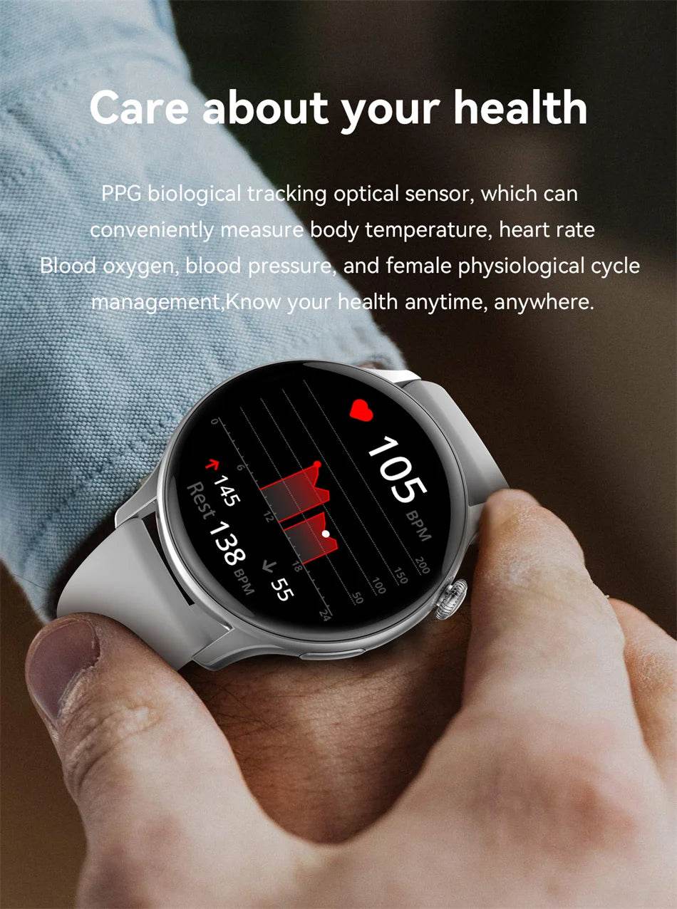 2024 True AMOLED Smart Watch Ladies Screen Always Show Time 466*466 HD Health Tracker Voice Calling Smartwatch Women For Xiaomi - NexoEden