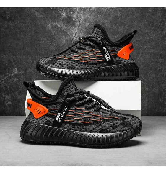 New Young Children Sneakers Boys Girls Coconut Casual Shoes Kids Breathable Flying Knit Trainers Lightweight Sole Running Shoes - NexoEden