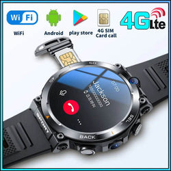 4G LTE Smart Watch 2024 Android os GPS Video Voice Wi-Fi Call Messaging HD Dual Cameras 4G Sim Card Call WIFI Men's SmartWatch - NexoEden