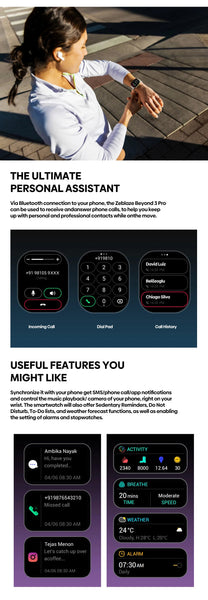New Zeblaze Beyond 3 Pro GPS Smart Watch Built-in GPS & Route Import 2.15" AMOLED Display Make/Receive Phone Calls Smartwatch NexoEden