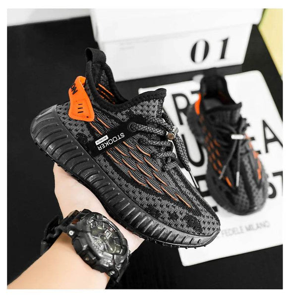 New Young Children Sneakers Boys Girls Coconut Casual Shoes Kids Breathable Flying Knit Trainers Lightweight Sole Running Shoes - NexoEden