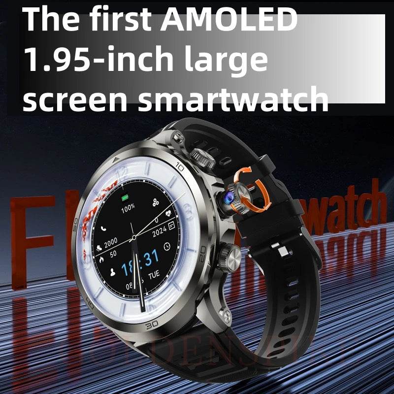 NEW Arrival H19 4G Full Netcom Smartwatch Android 9.0 With 1.95 inch Amoled Screen 900W Rotating Camera GPS WIFI Smart Watch Men - NexoEden